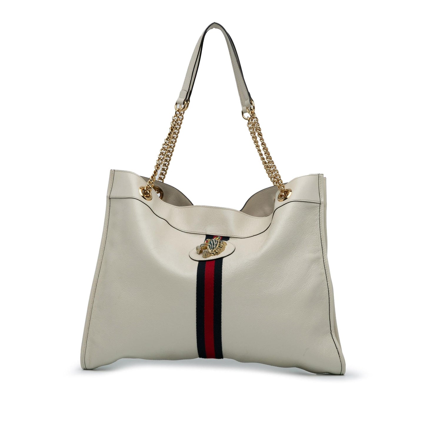 Gucci Large Web Leather Rajah Tote (SHG-dbxSwX)