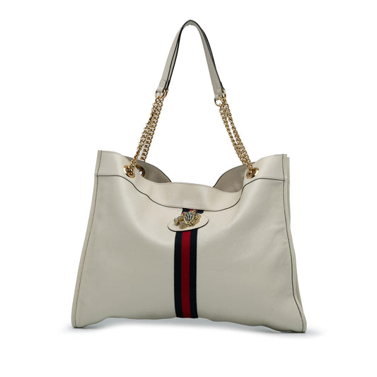 Gucci Large Web Leather Rajah Tote (SHG-dbxSwX)