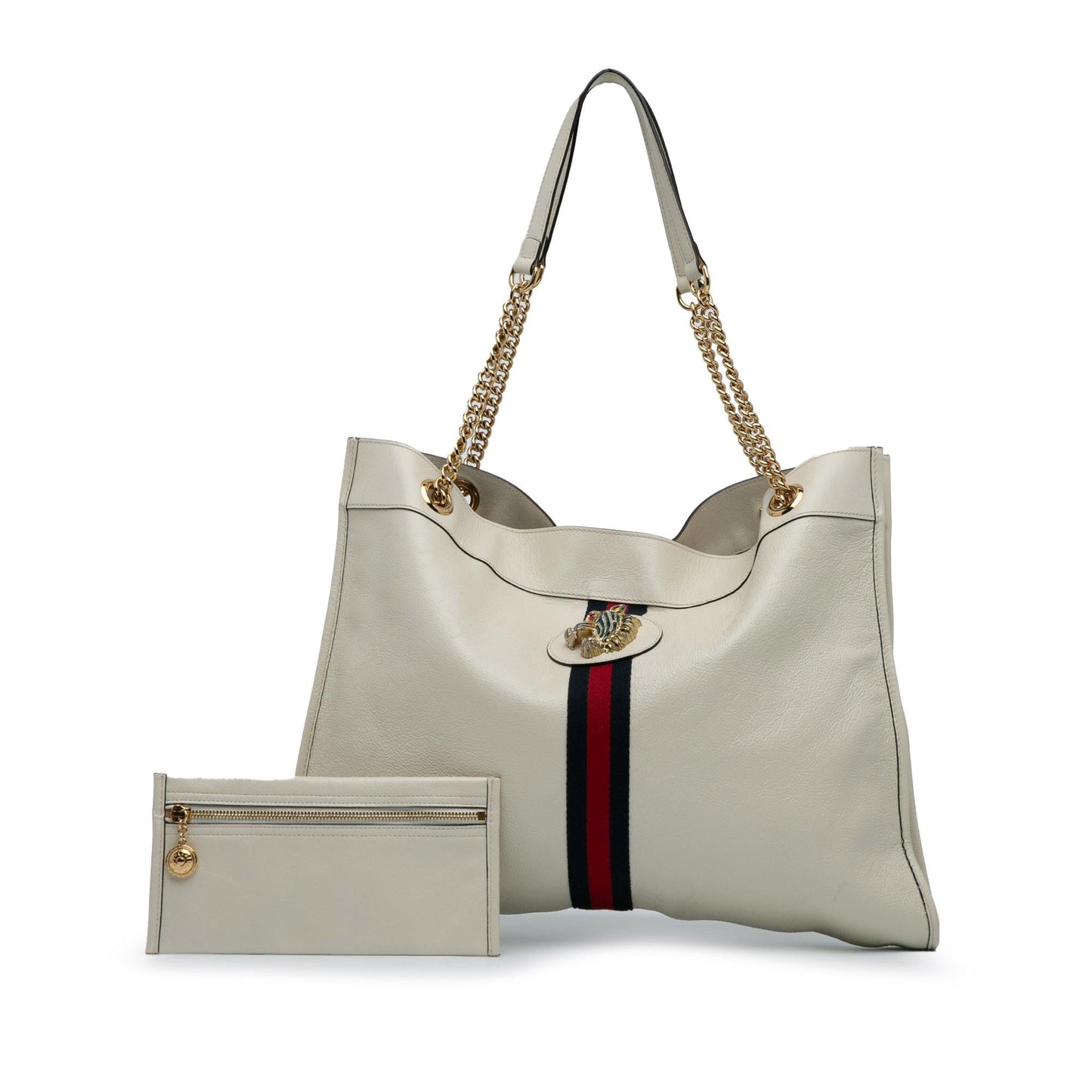 Gucci Large Web Leather Rajah Tote (SHG-dbxSwX)