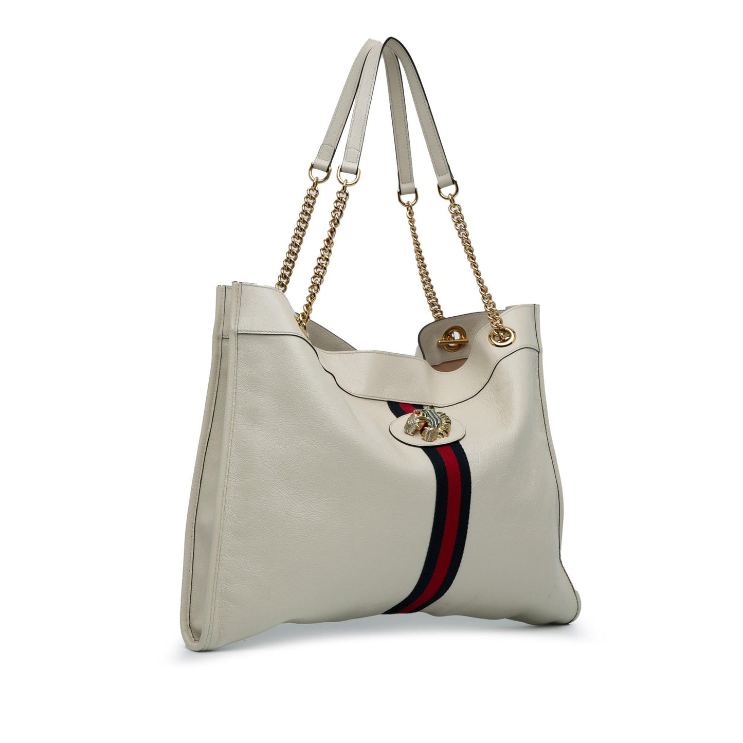 Gucci Large Web Leather Rajah Tote (SHG-dbxSwX)