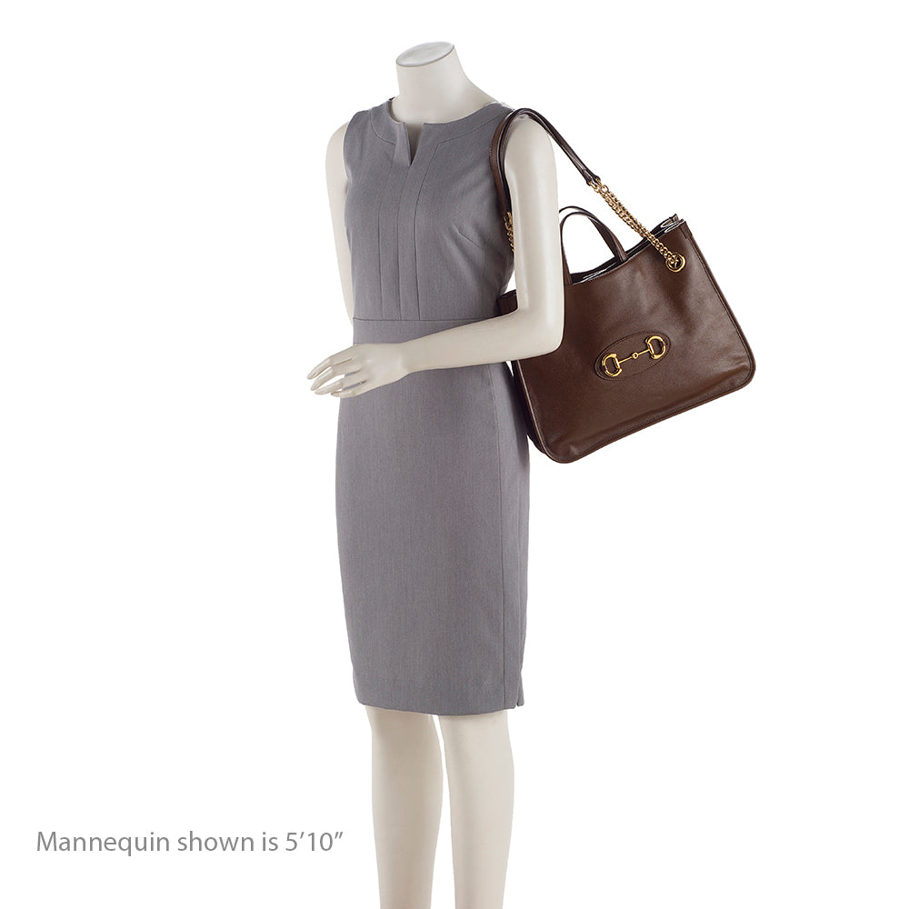 Gucci Leather Horsebit 1955 Medium Tote (SHF-19180)