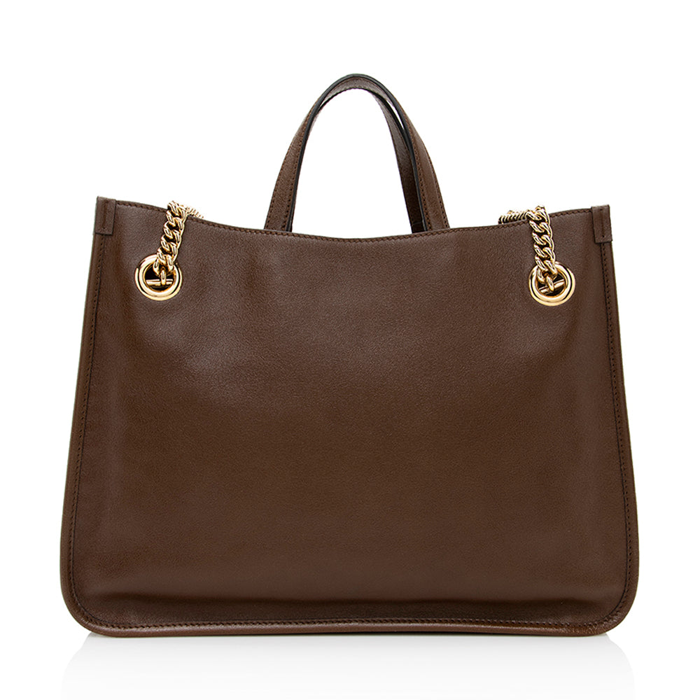 Gucci Leather Horsebit 1955 Medium Tote (SHF-19180)