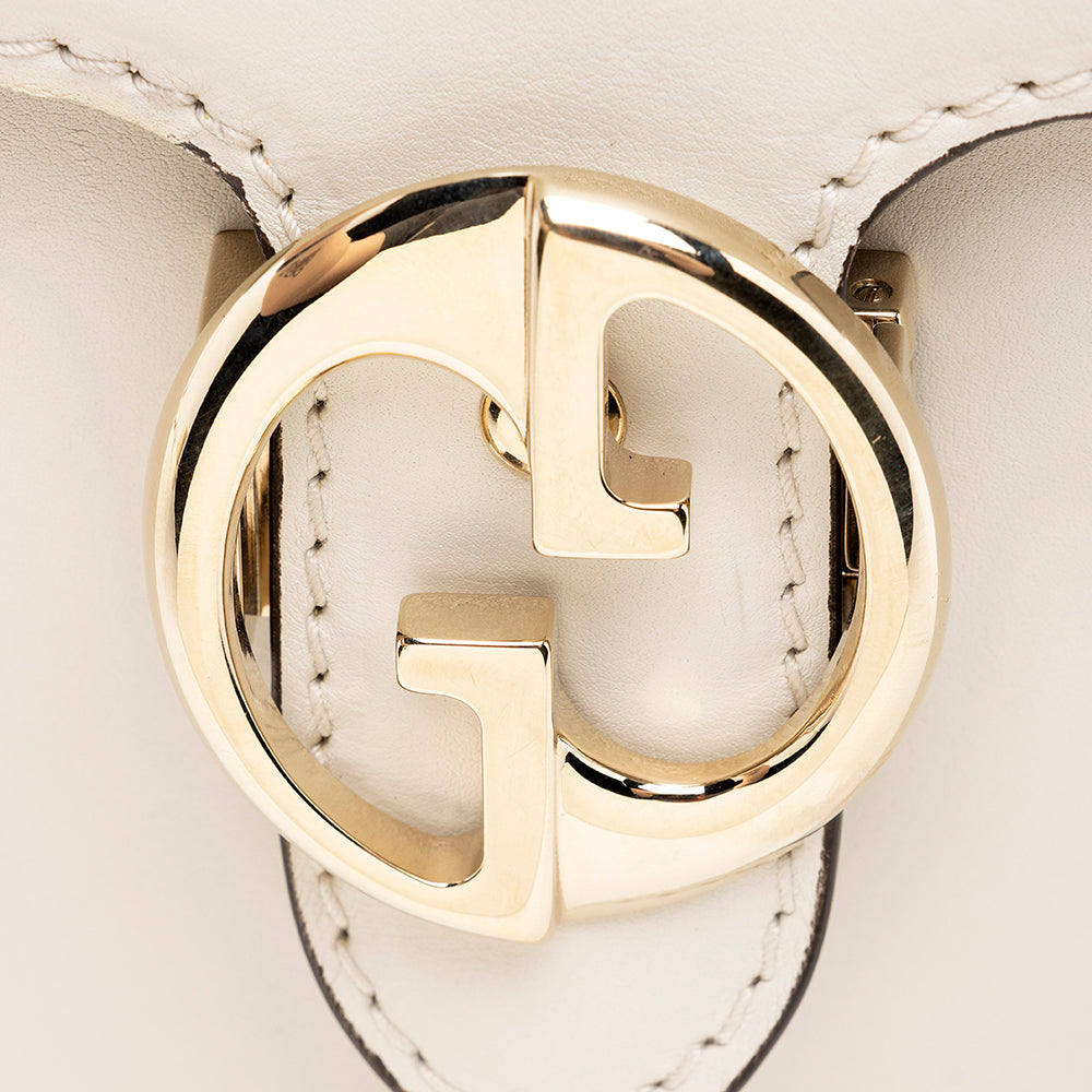 Gucci Leather 1973 Flap Medium Shoulder Bag (SHF-19273)