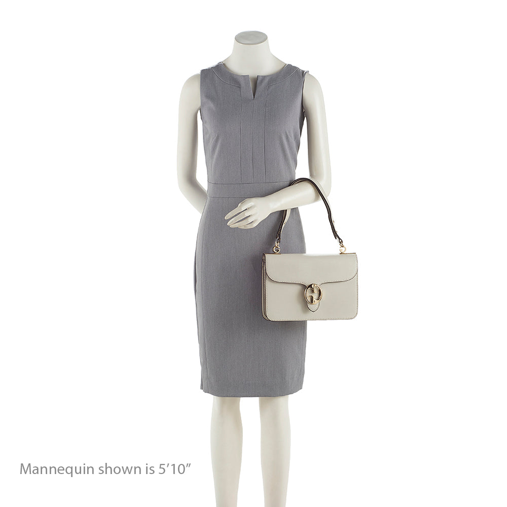 Gucci Leather 1973 Flap Medium Shoulder Bag (SHF-19273)