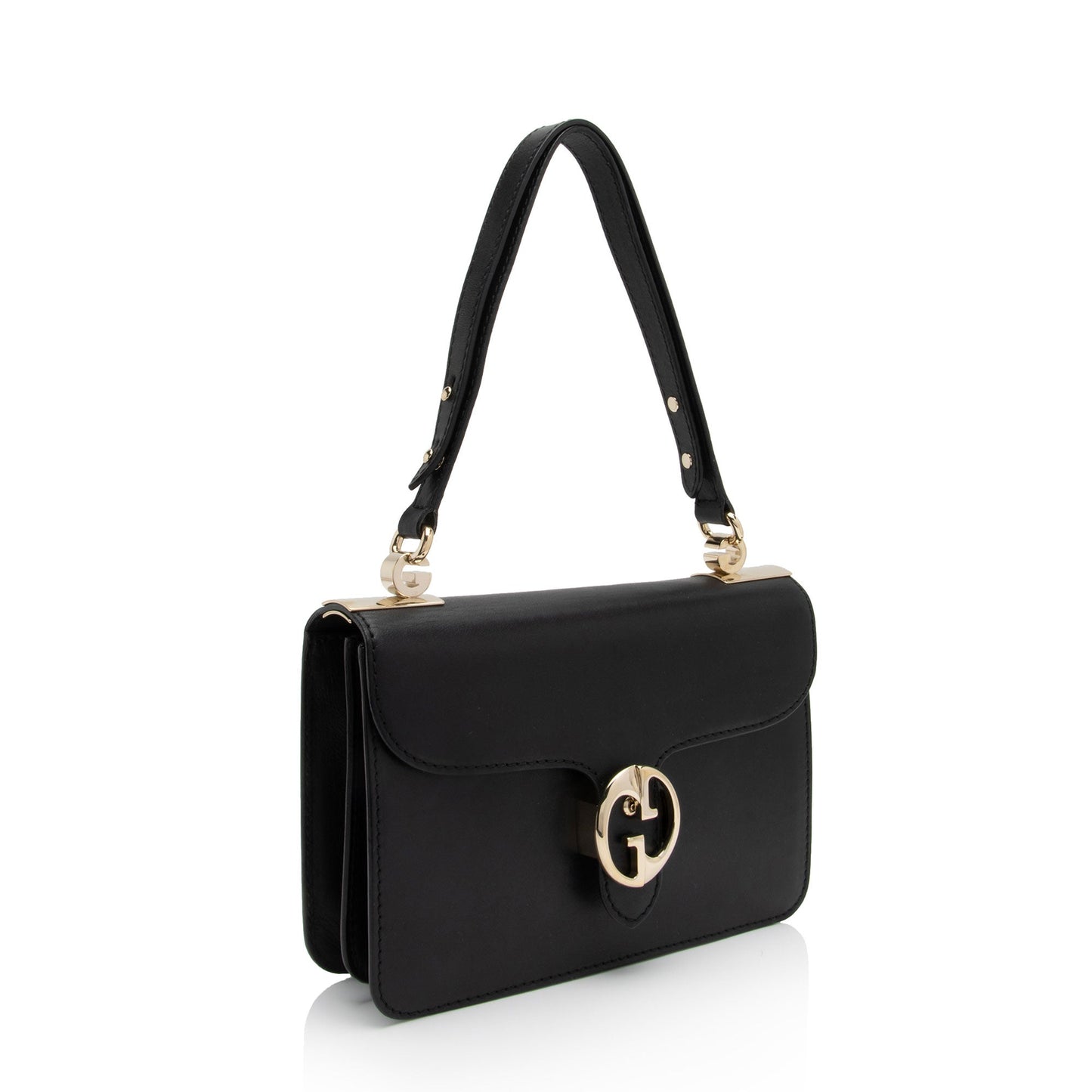 Gucci Leather 1973 Flap Medium Shoulder Bag (SHF-T6hZOI)