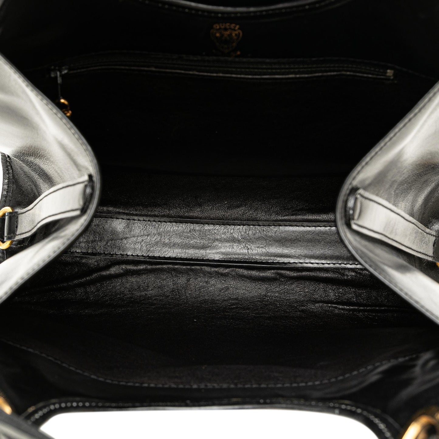 Gucci Leather 1973 Stirrup Handbag (SHG-Jxcegh)