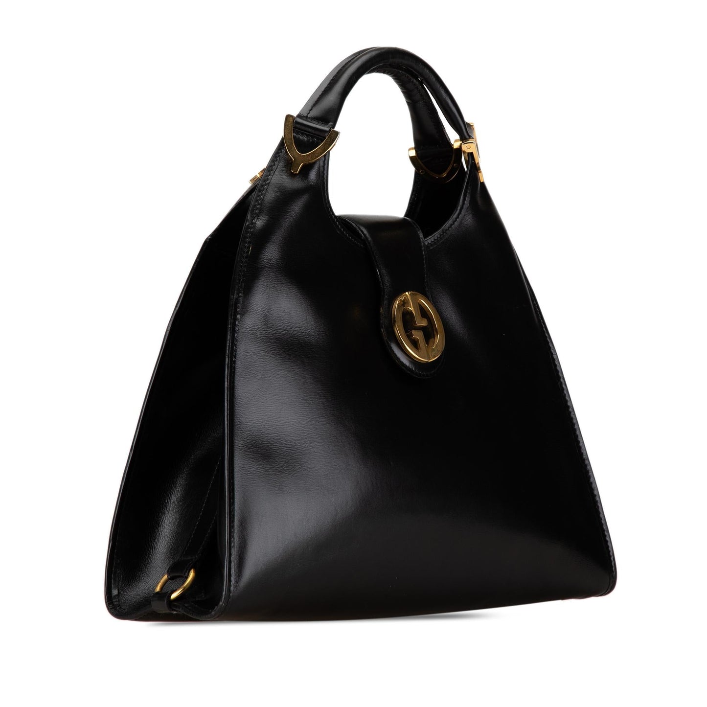 Gucci Leather 1973 Stirrup Handbag (SHG-Jxcegh)
