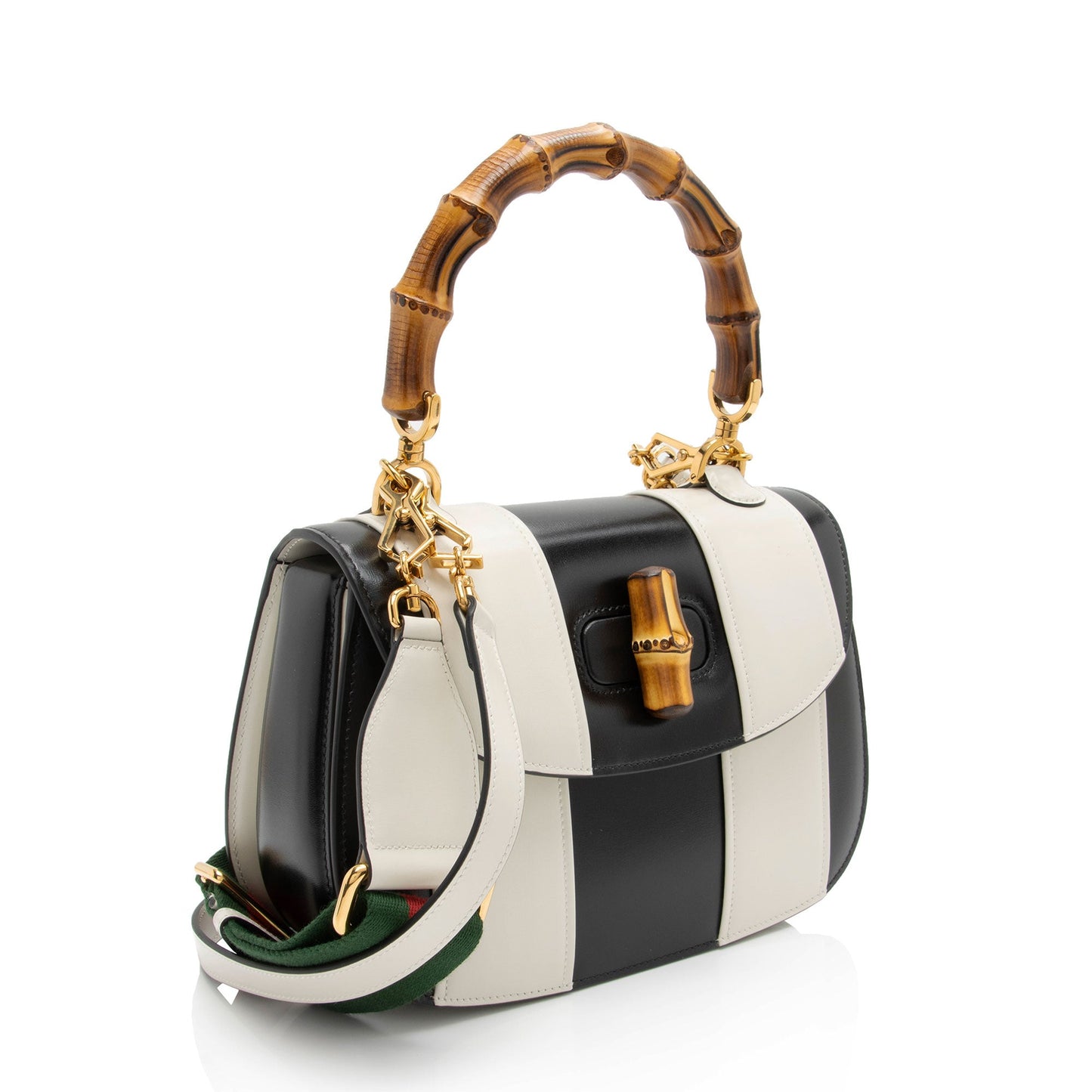 Gucci Leather Bamboo 1947 Medium Top Handle (SHF-J7ooKd)