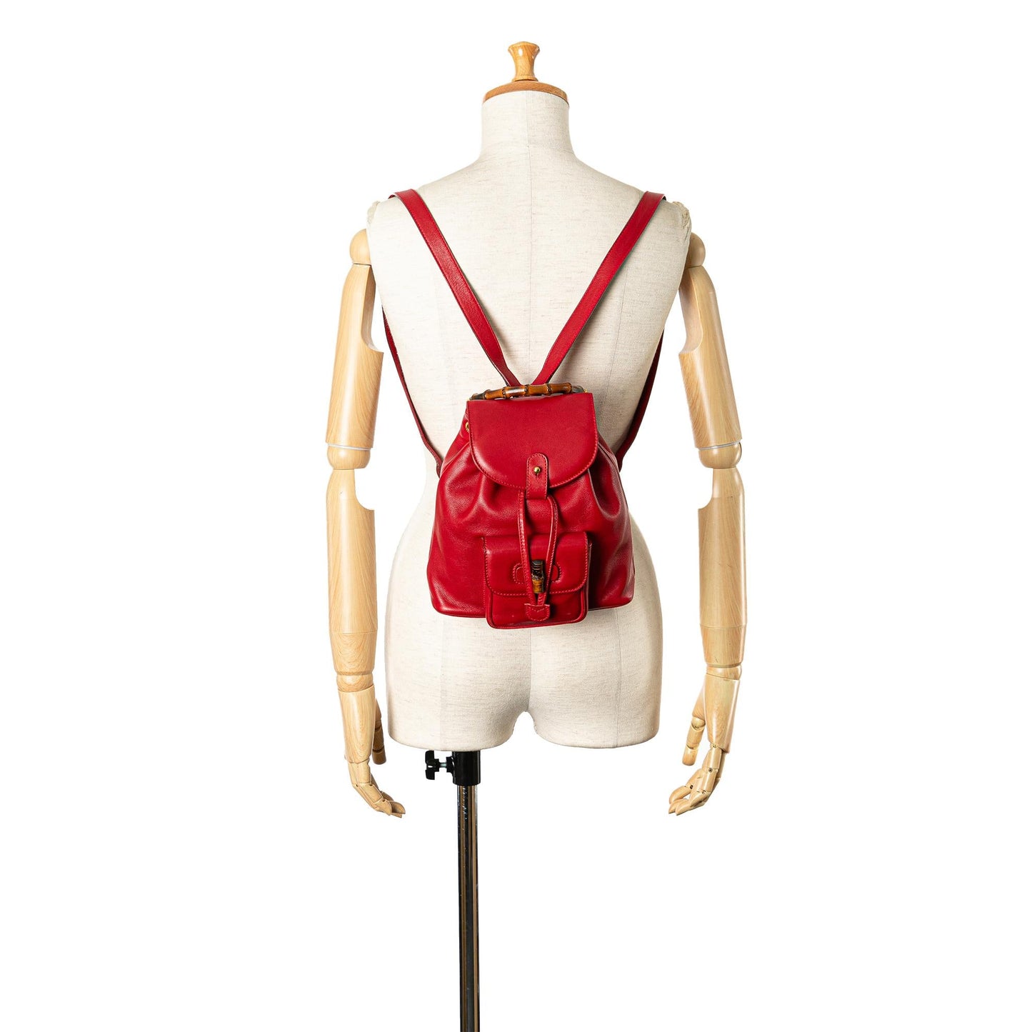 Gucci Leather Bamboo Backpack (SHG-fiLvNL)