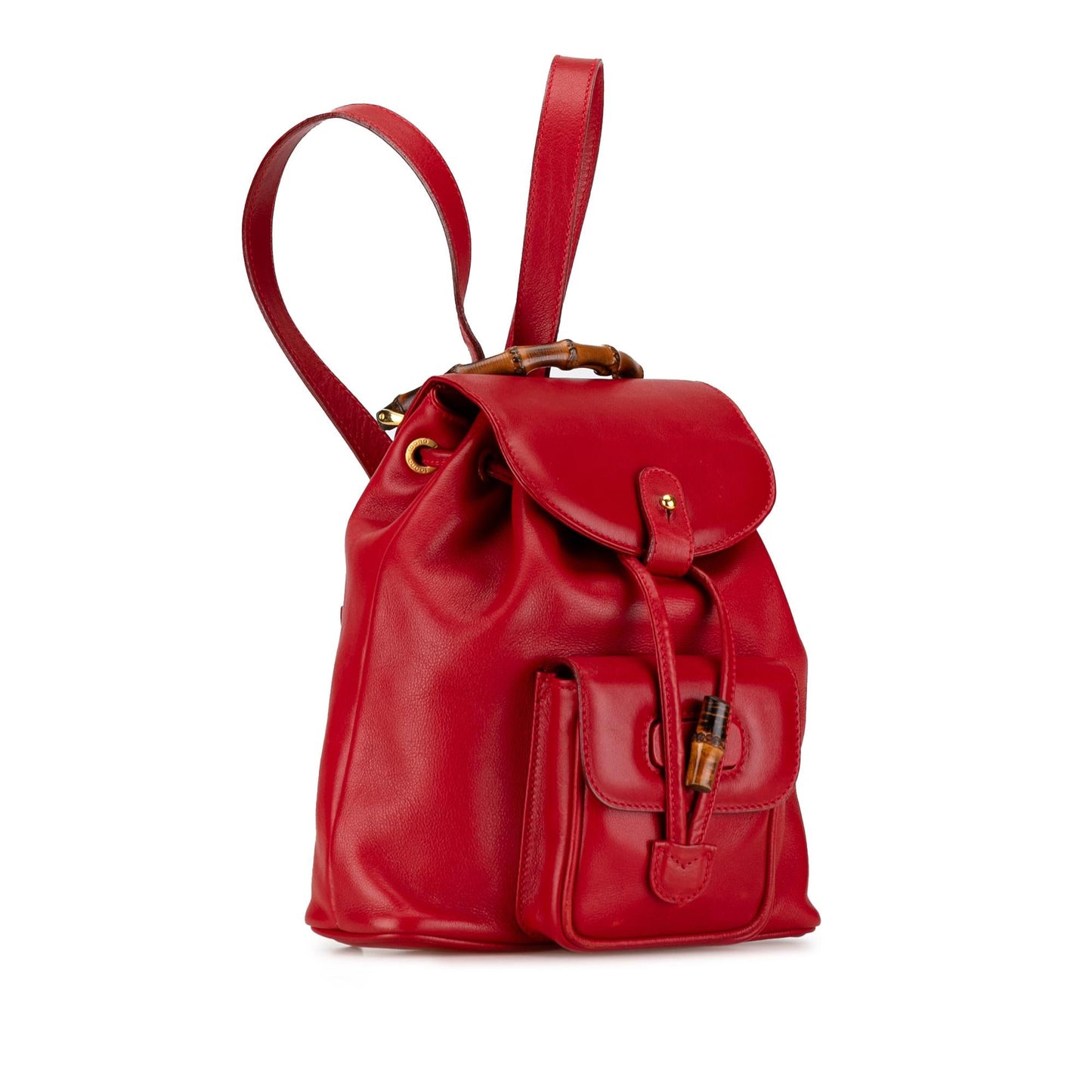 Gucci Leather Bamboo Backpack (SHG-fiLvNL)