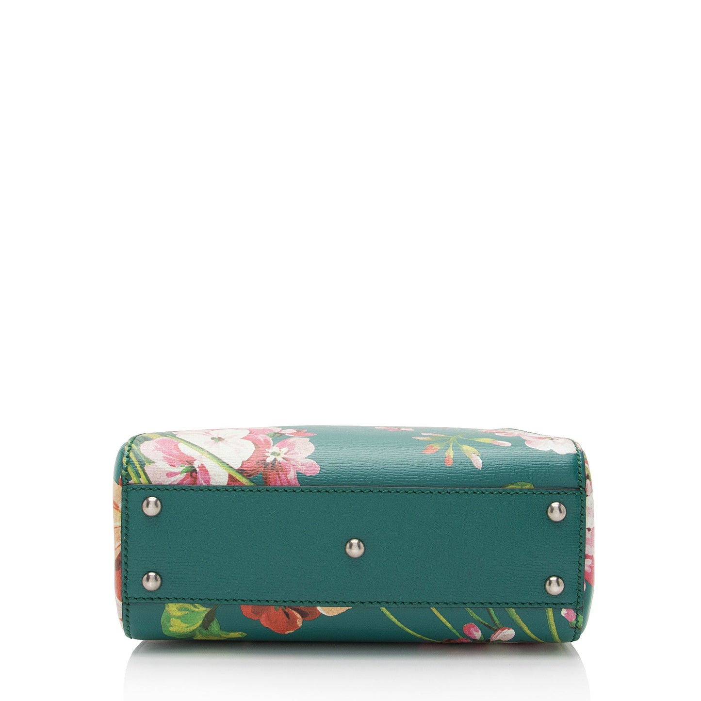 Gucci Leather Blooms Bamboo Mini Shopper Tote (SHF-OsBXCW)