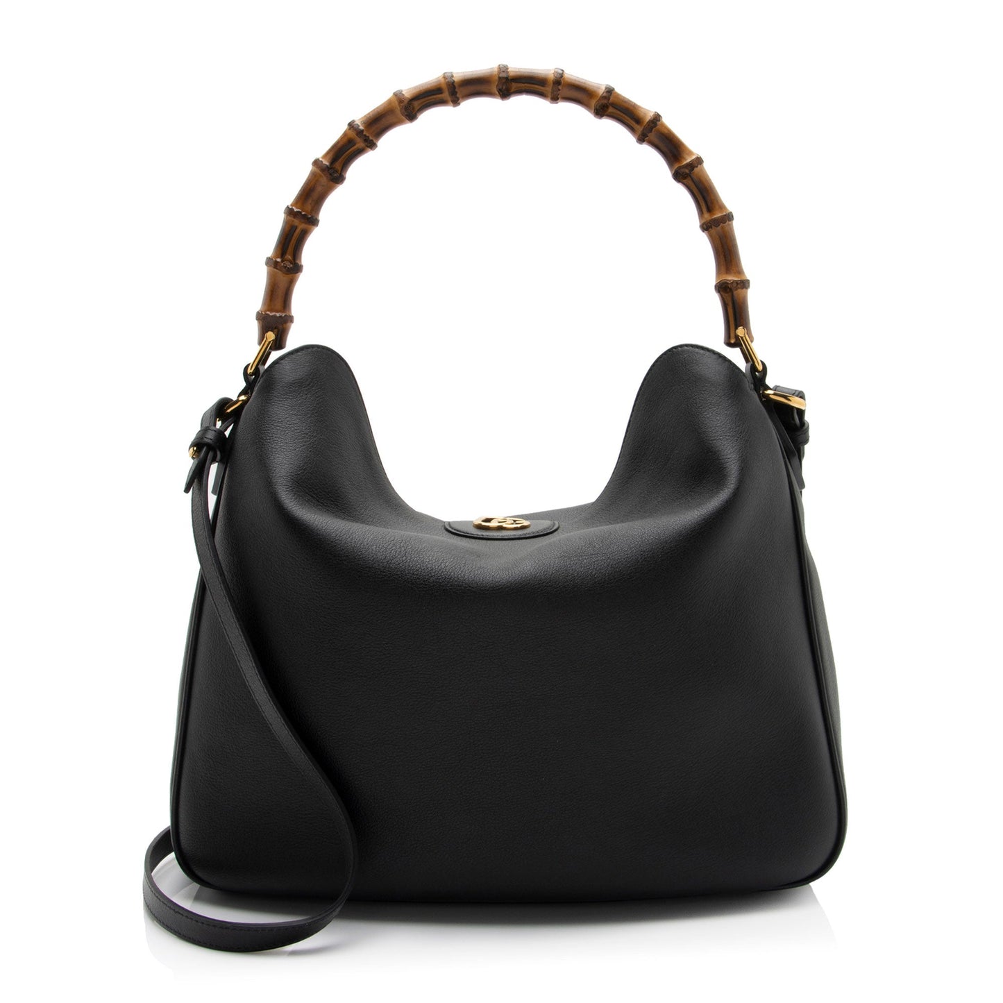 Gucci Leather Bamboo Diana Large Shoulder Bag (SHF-sWgjQL)