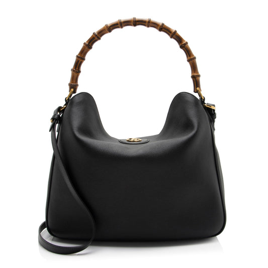 Gucci Leather Bamboo Diana Large Shoulder Bag (SHF-sWgjQL)