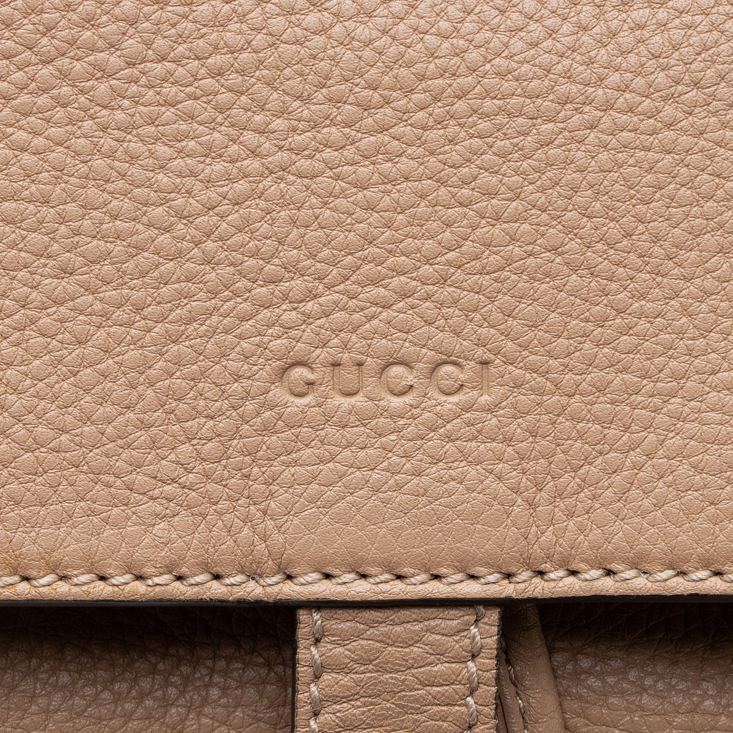 Gucci Leather Bamboo Medium Backpack