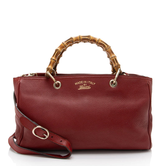 Gucci Leather Bamboo Medium Shopper Tote (SHF-BGoJH3)