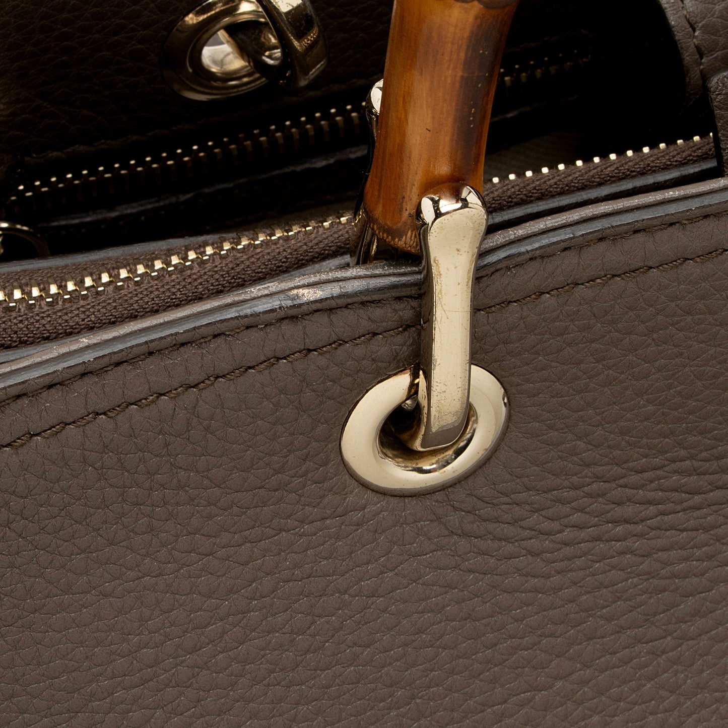 Gucci Leather Bamboo Medium Shopper Tote (SHF-Euai2t)