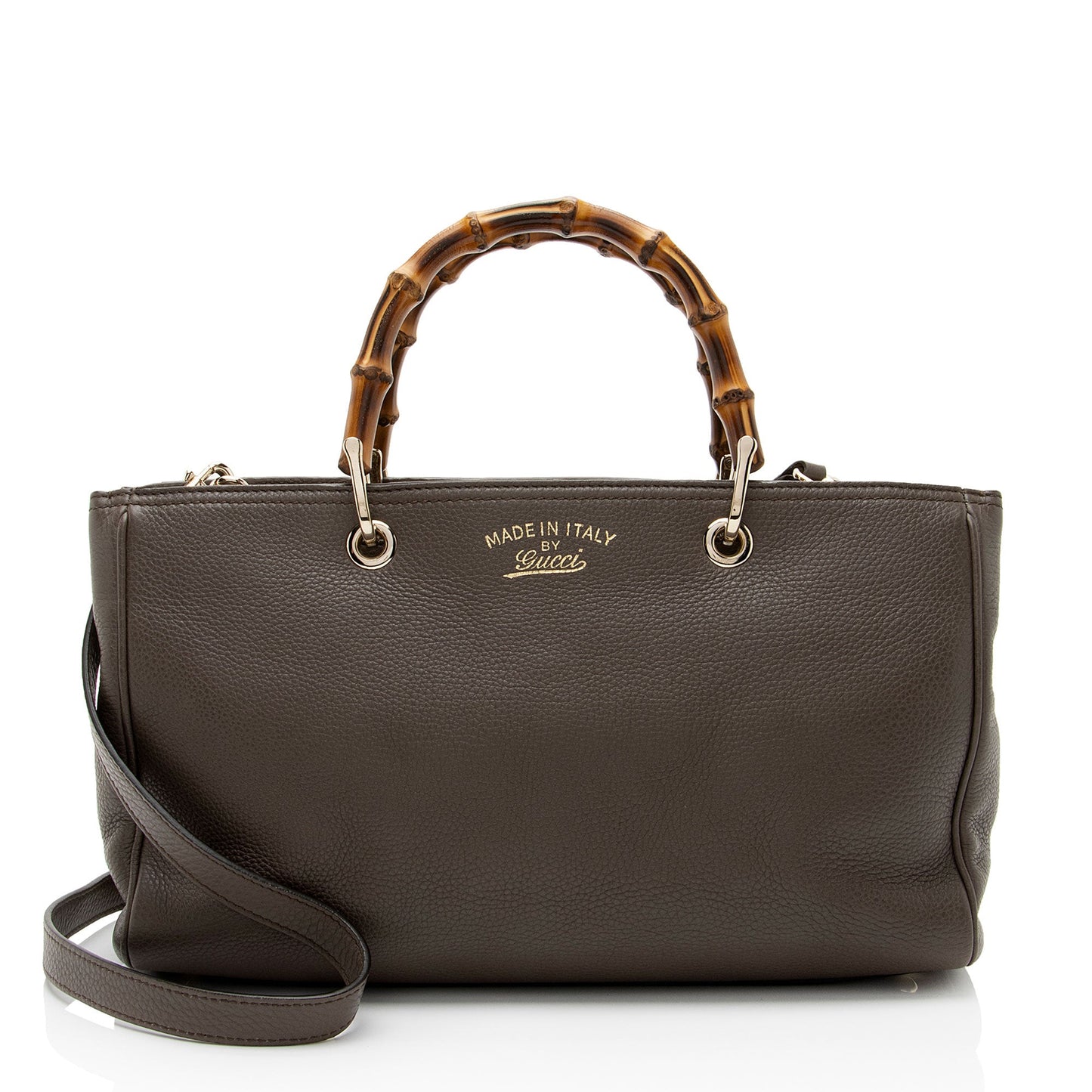 Gucci Leather Bamboo Medium Shopper Tote (SHF-Euai2t)