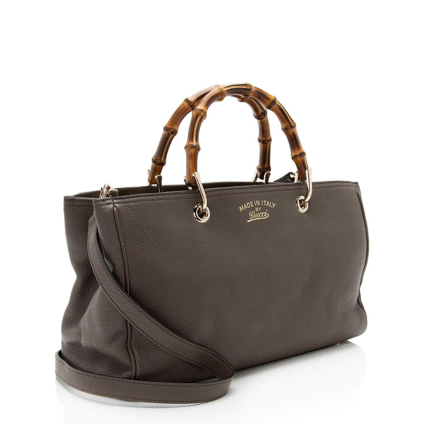 Gucci Leather Bamboo Medium Shopper Tote (SHF-Euai2t)