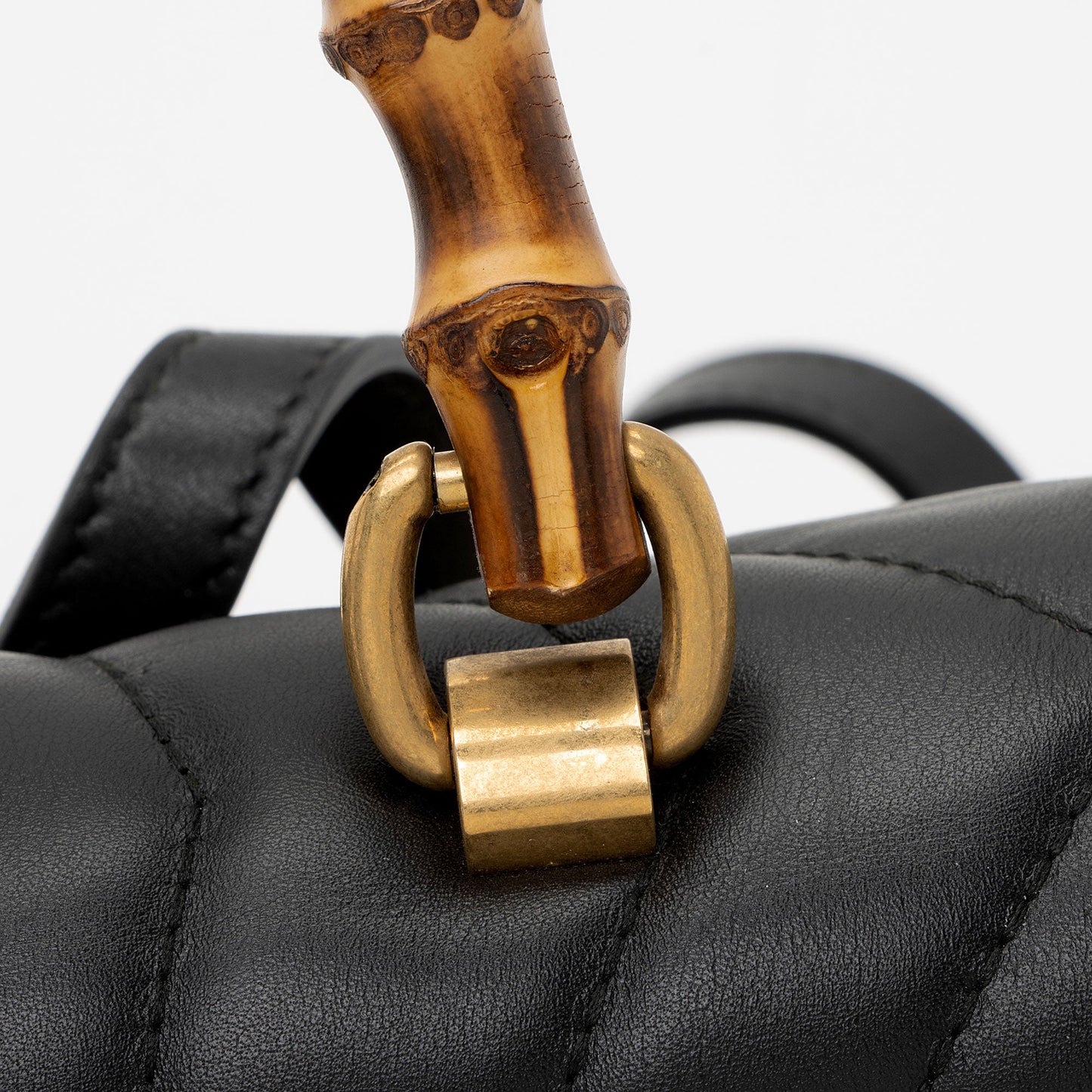 Gucci Leather Bamboo Queen Margaret Top Handle Backpack (SHF-29uUkT)