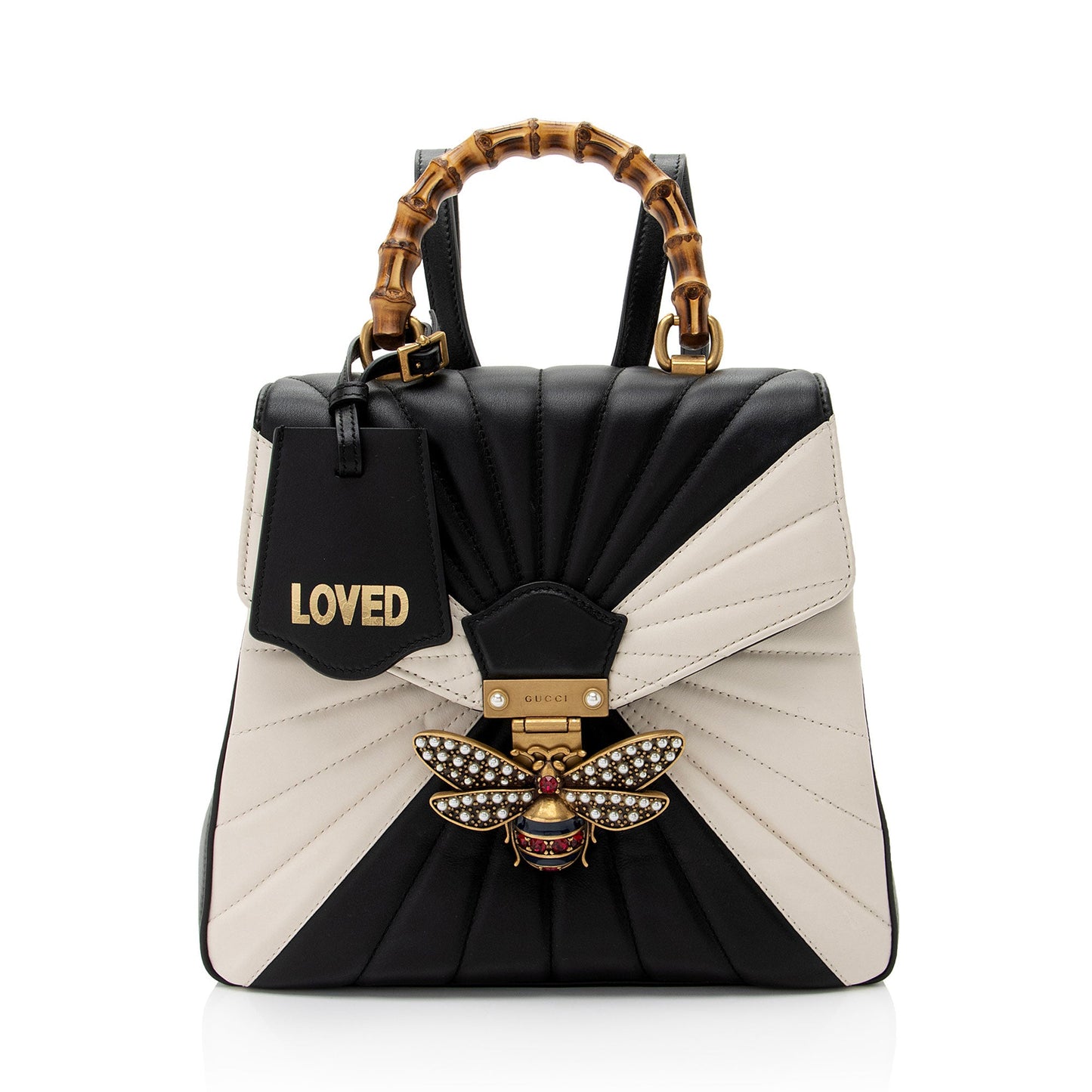 Gucci Leather Bamboo Queen Margaret Top Handle Backpack (SHF-29uUkT)