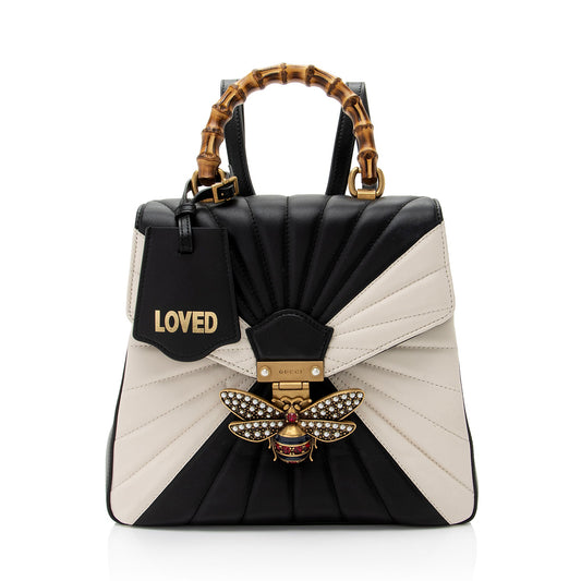 Gucci Leather Bamboo Queen Margaret Top Handle Backpack (SHF-29uUkT)