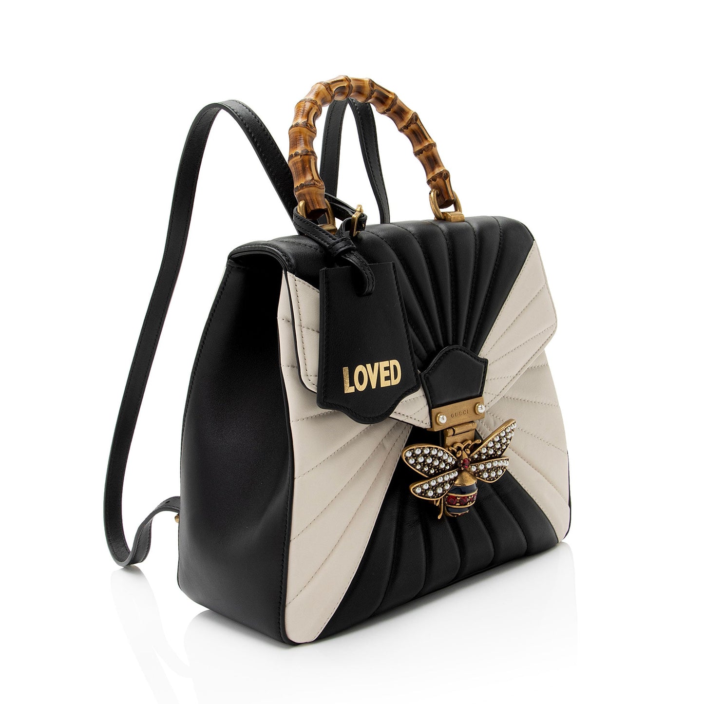 Gucci Leather Bamboo Queen Margaret Top Handle Backpack (SHF-29uUkT)