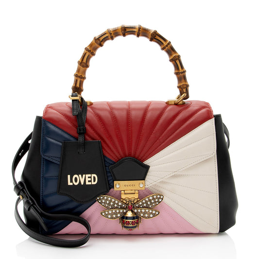 Gucci Leather Bamboo Queen Margaret Top Handle