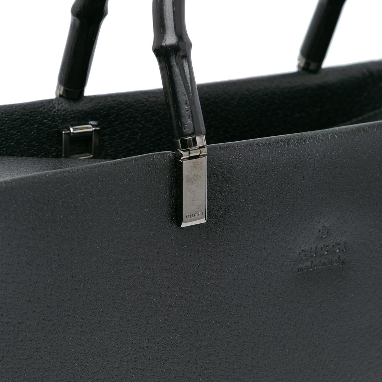 Gucci Leather Bamboo Satchel