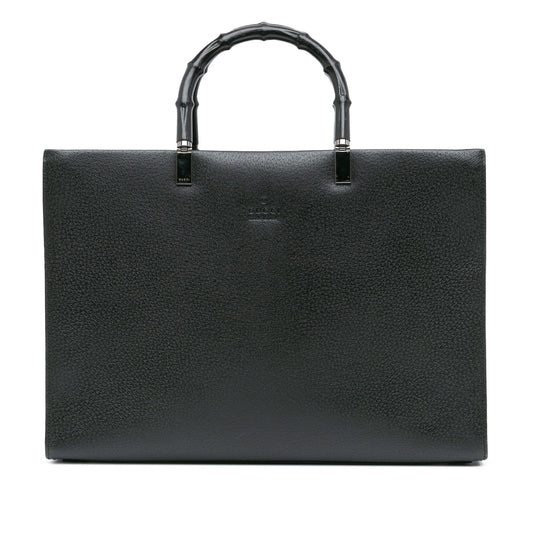 Gucci Leather Bamboo Satchel