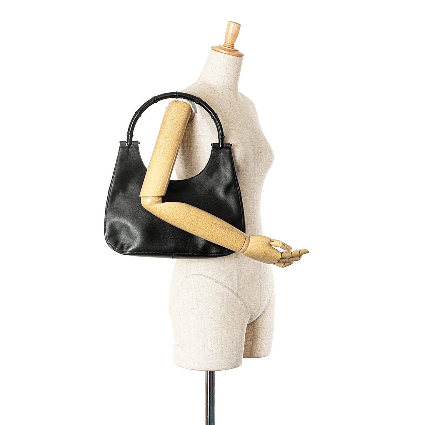 Gucci Leather Bamboo Shoulder Bag (SHG-Y0sM3k)