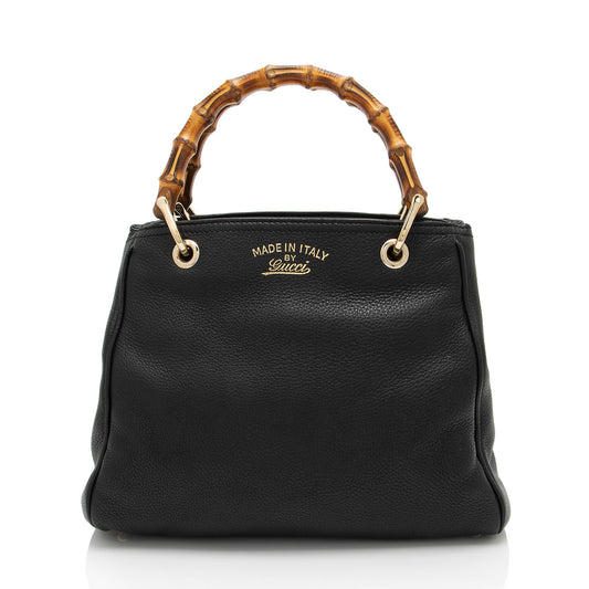 Gucci Leather Bamboo Small Shopper Tote (SHF-M26bz2)
