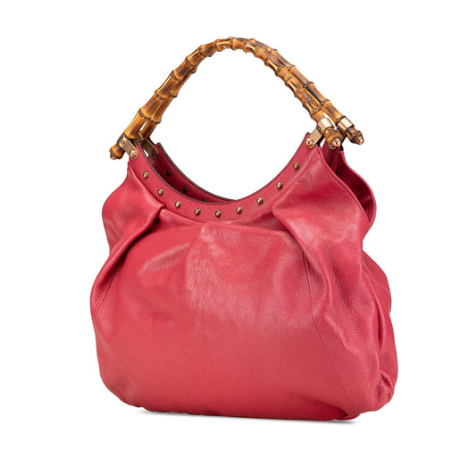 Gucci Leather Bamboo Studded Hobo