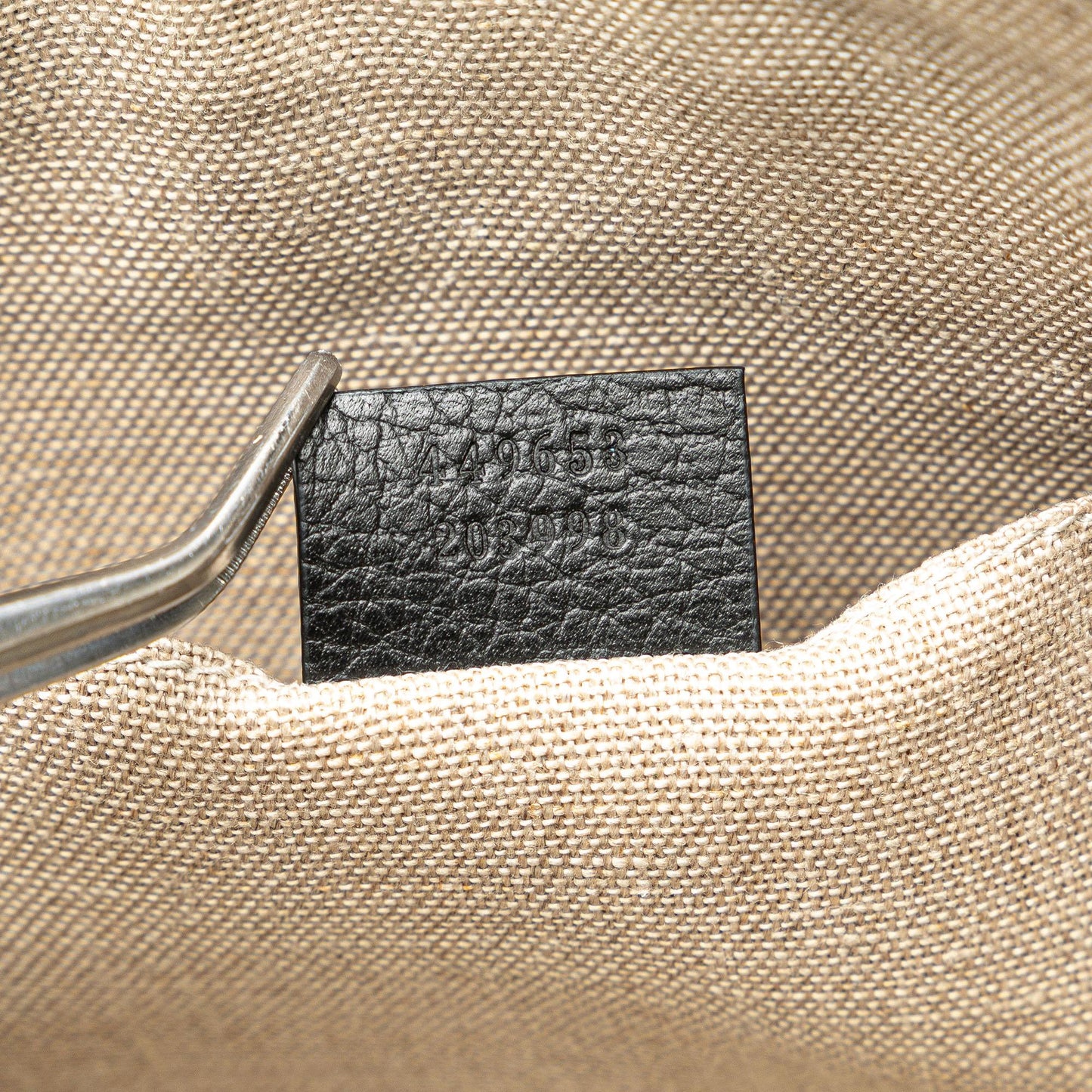 Gucci Leather Bamboo Tassel Clutch
