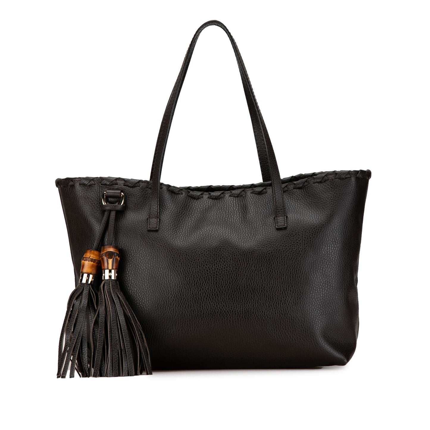 Gucci Leather Bamboo Tassel Tote (SHG-JdskXP)