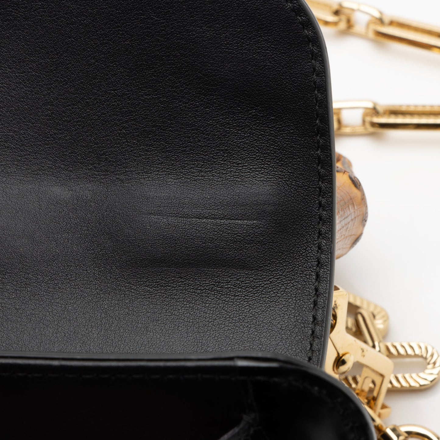 Gucci Leather Bamboo Thiara Small Top Handle (SHF-yZDyFo)