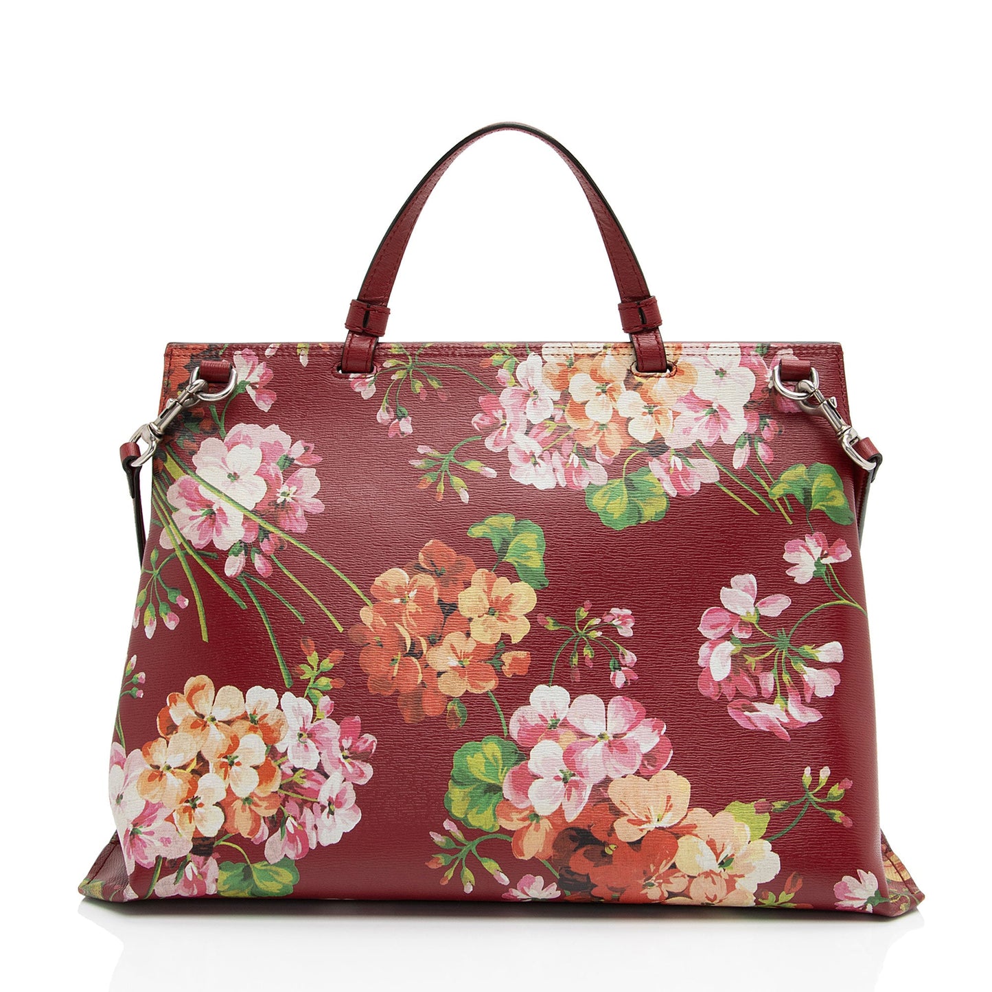 Gucci Leather Blooms Bamboo Daily Large Satchel (SHF-leOK1R)