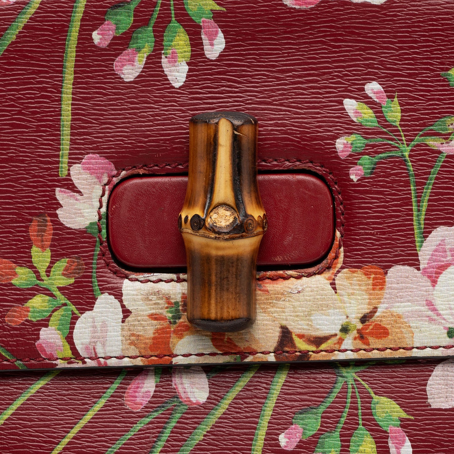 Gucci Leather Blooms Bamboo Daily Large Satchel (SHF-leOK1R)