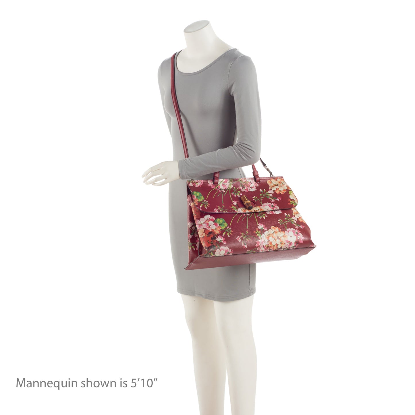 Gucci Leather Blooms Bamboo Daily Large Satchel (SHF-leOK1R)