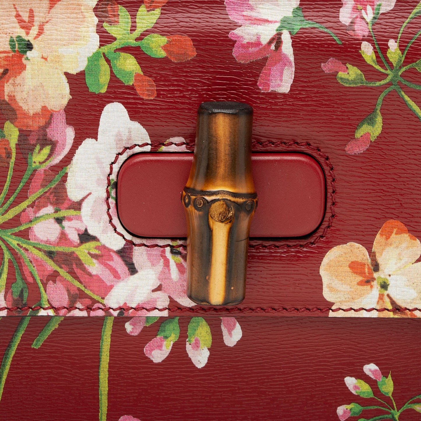 Gucci Leather Blooms Bamboo Daily Medium Satchel (SHF-YKON9B)