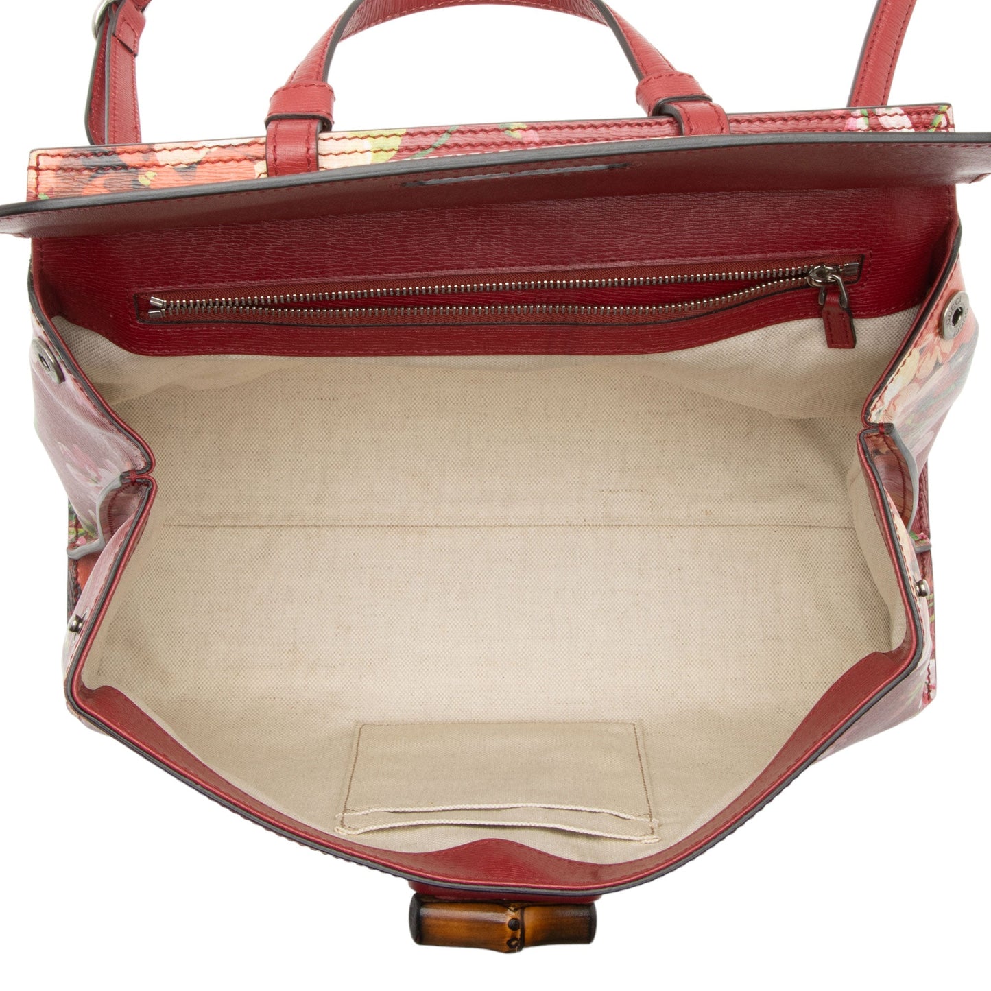 Gucci Leather Blooms Bamboo Daily Medium Satchel (SHF-YKON9B)