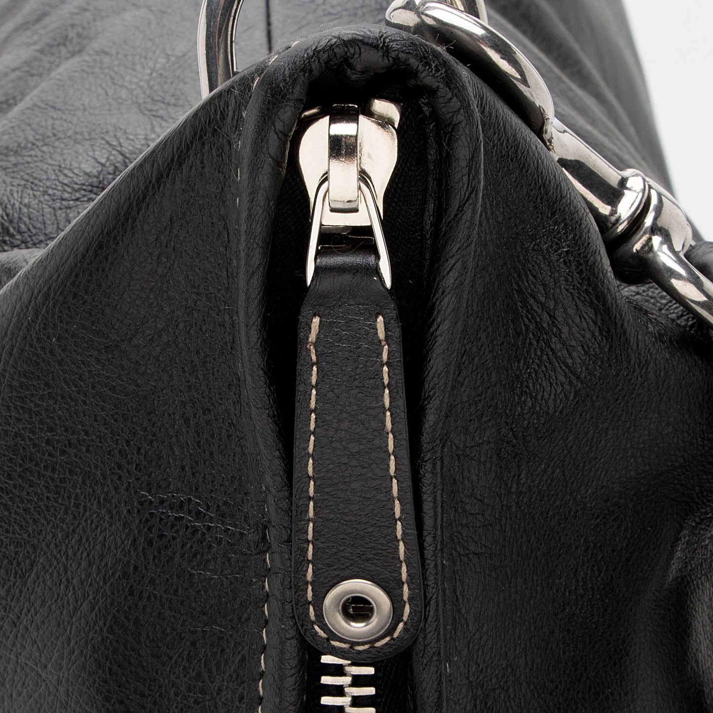 Gucci Leather Braided Large Shoulder Bag