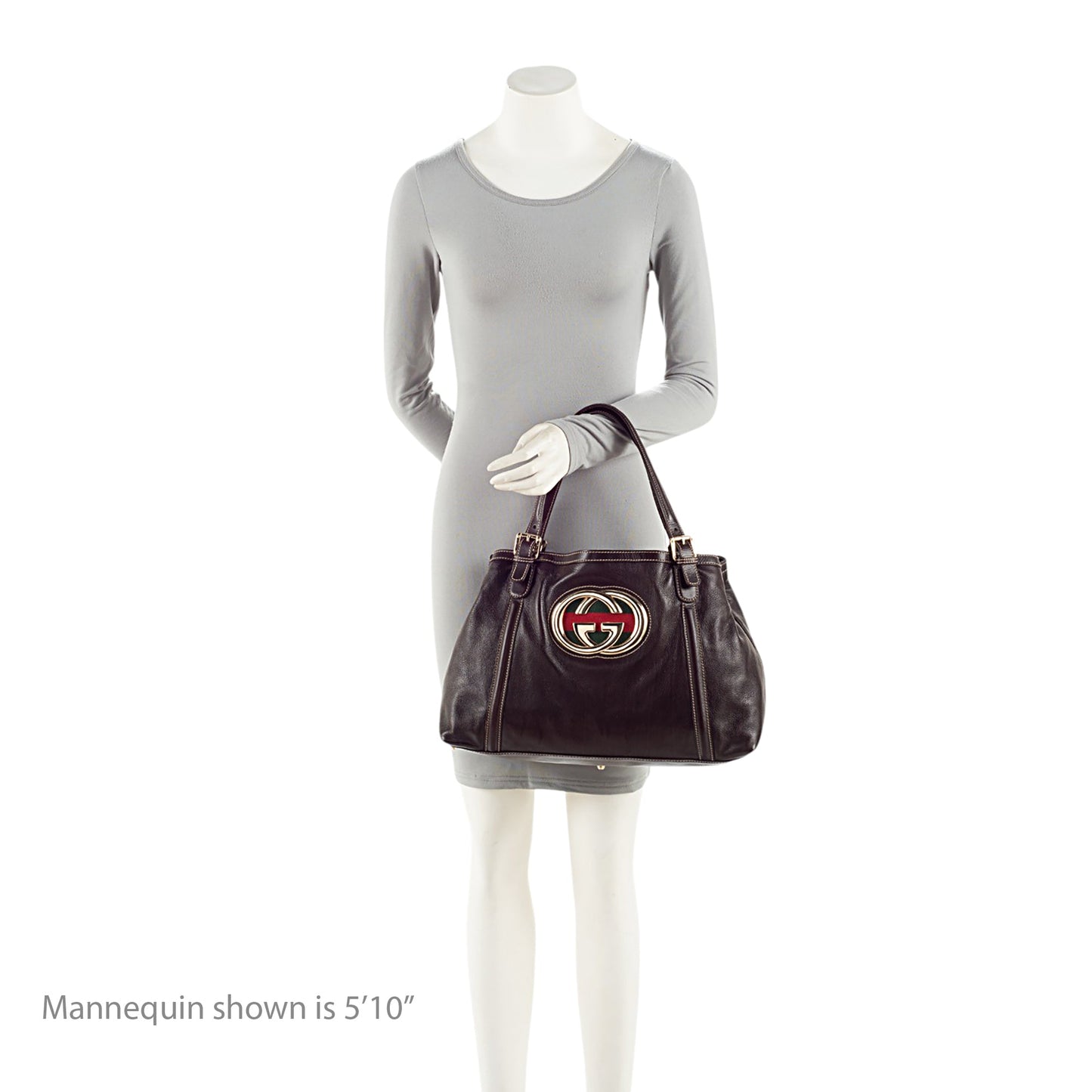Gucci Leather Britt Medium Tote