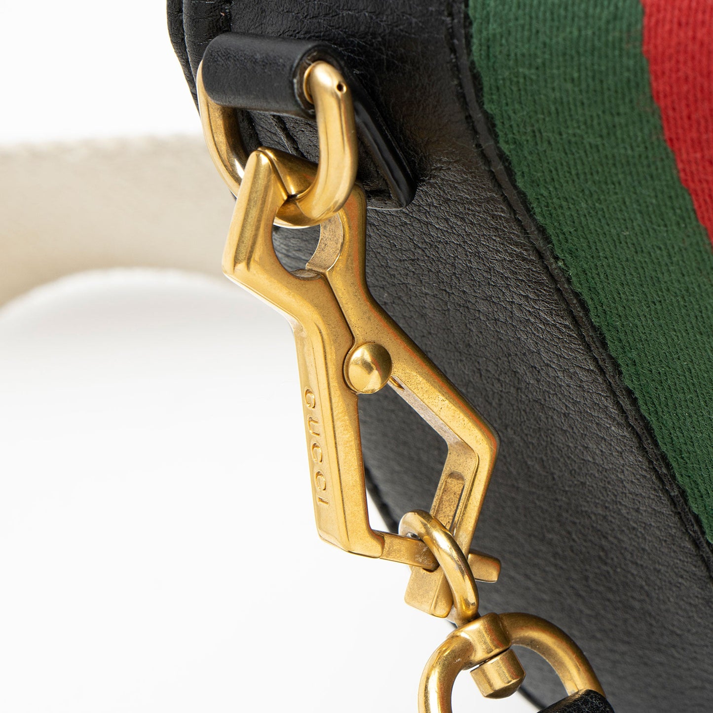 Gucci Leather Crystal Butterfly Linea Totem Small Crossbody
