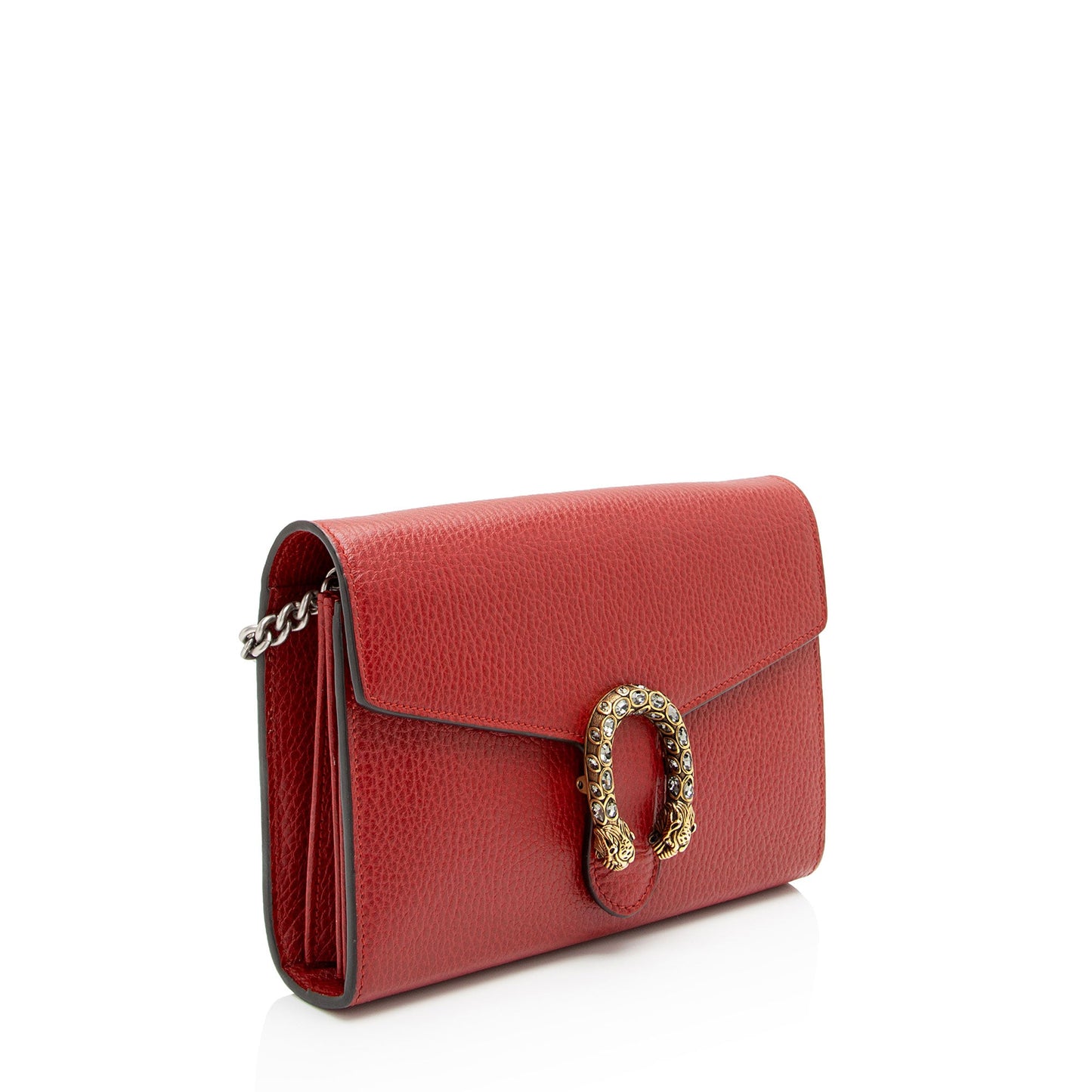 Gucci Leather Crystal Dionysus Chain Wallet (SHF-npRmI3)