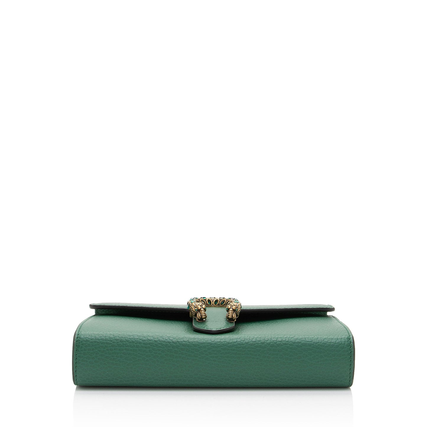 Gucci Leather Crystal Dionysus Chain Wallet (SHF-roOomv)
