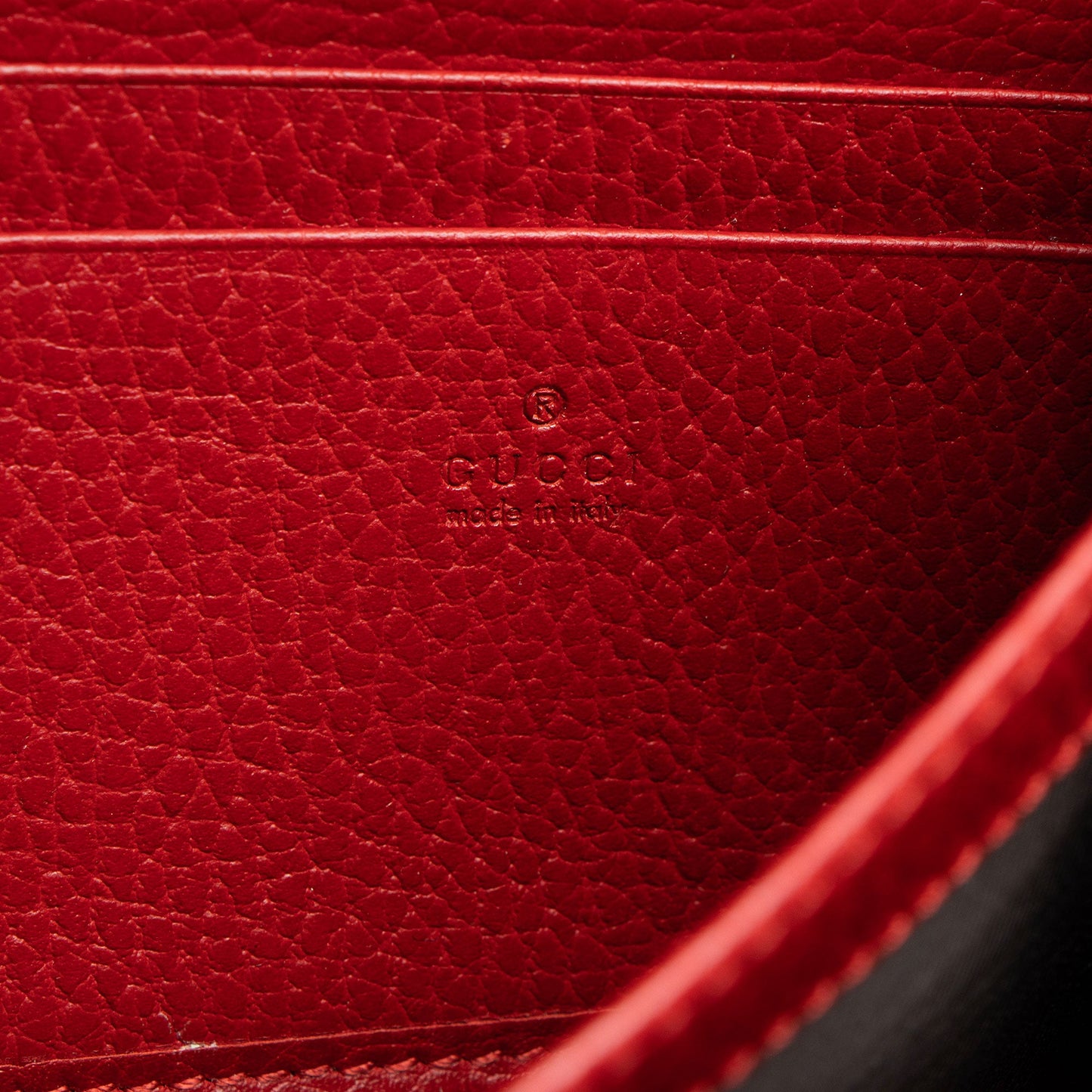 Gucci Leather Crystal Dionysus Chain Wallet