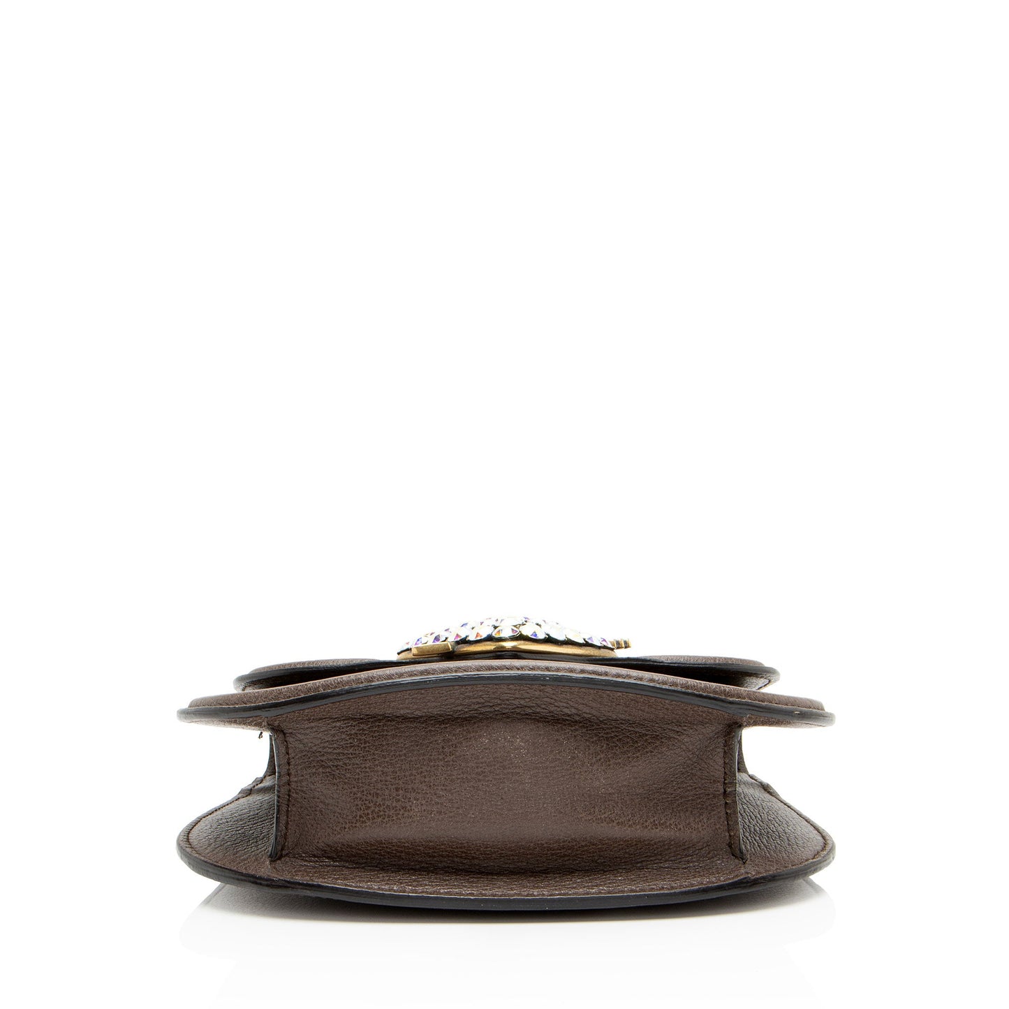 Gucci Leather Crystal Heart Linea Totem Small Crossbody