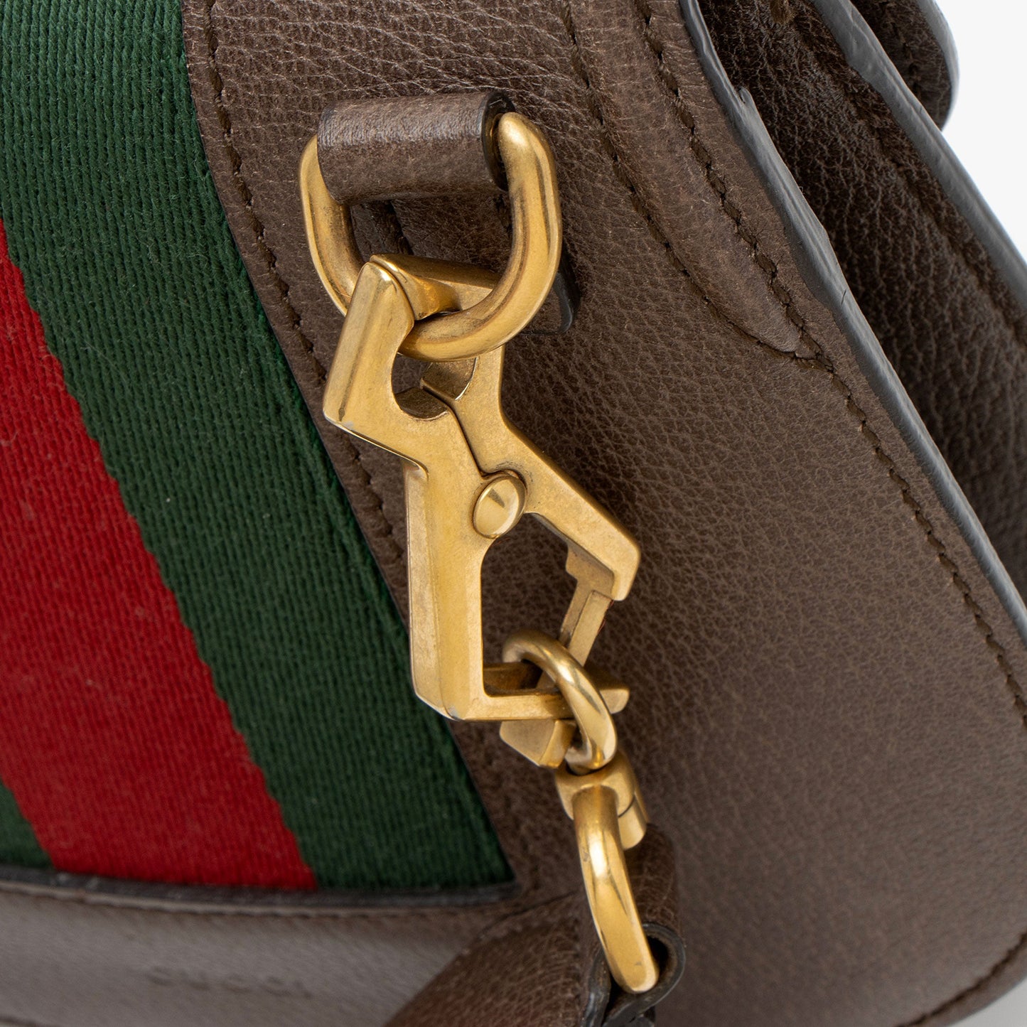 Gucci Leather Crystal Heart Linea Totem Small Crossbody