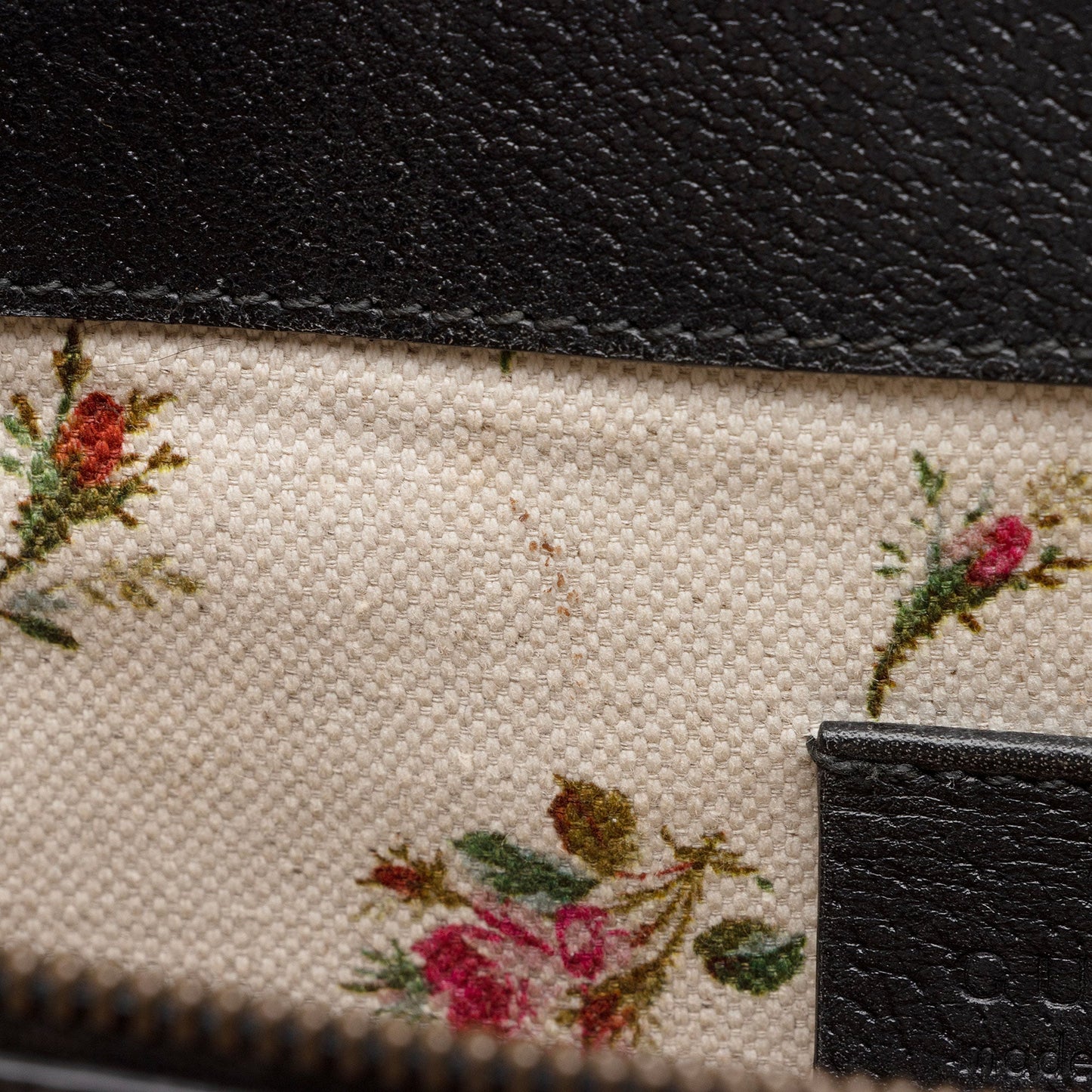Gucci Leather Embroidered Rose Dionysus Medium Shoulder Bag (SHF-7coiPQ)
