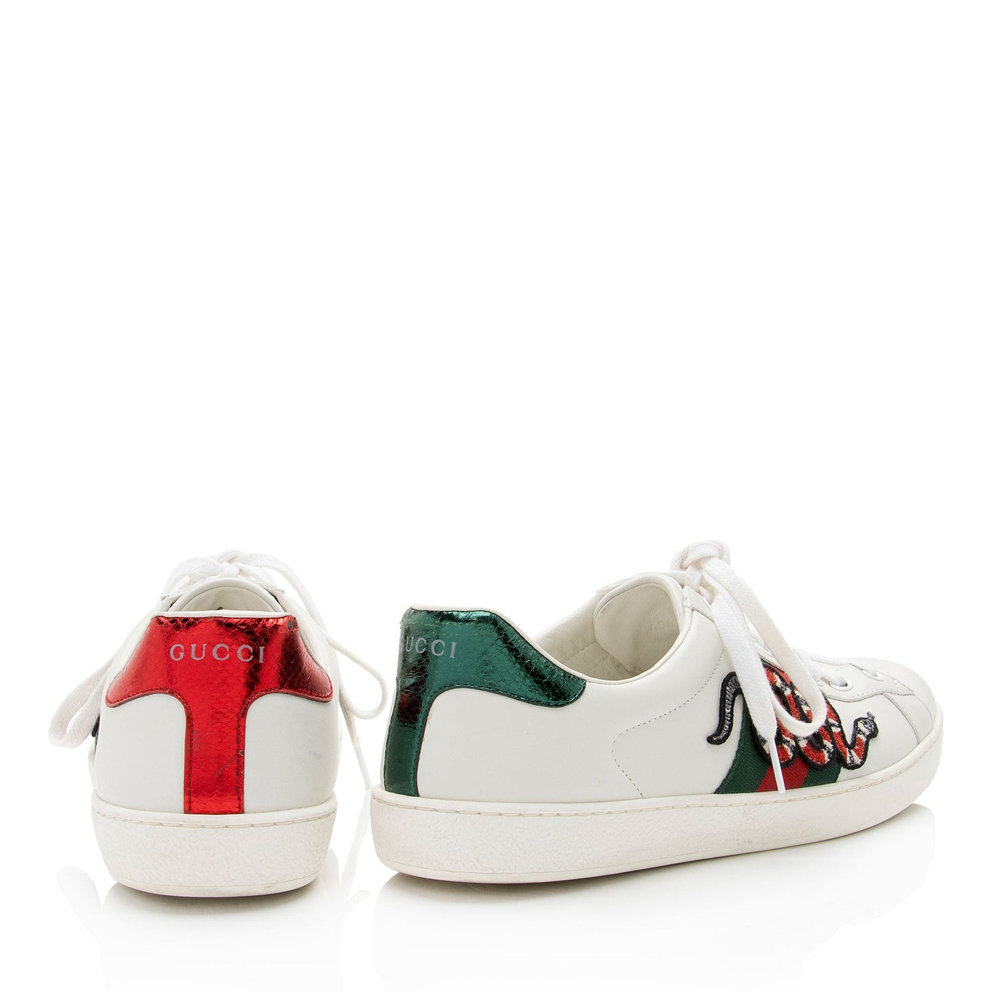 Gucci Leather Kingsnake Ace Sneakers - Men's Size 7 / 41